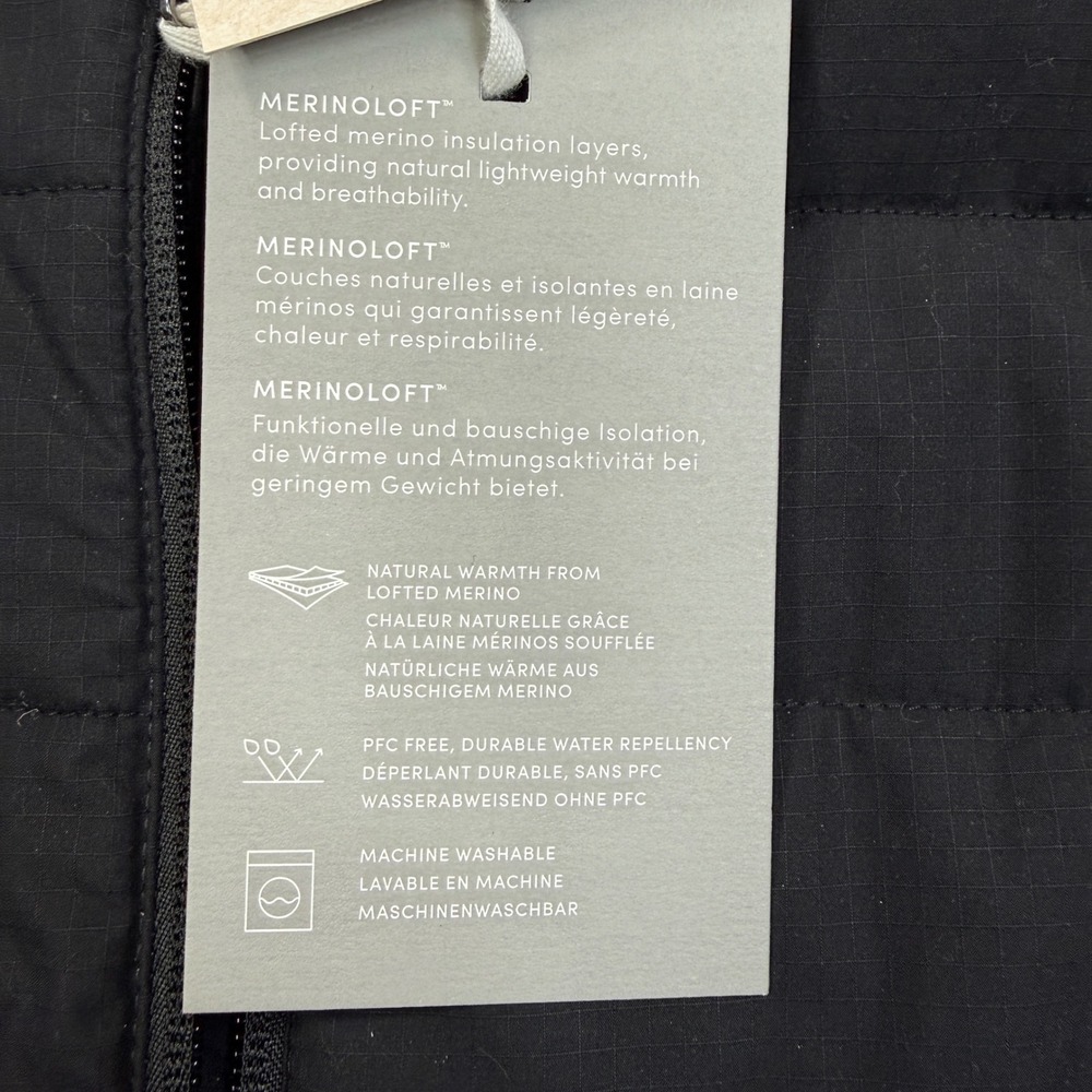 Icebreaker Women's MerinoLoft Wool Vest Black Jet Heather Size Medium  NEW - Picture 4 of 7